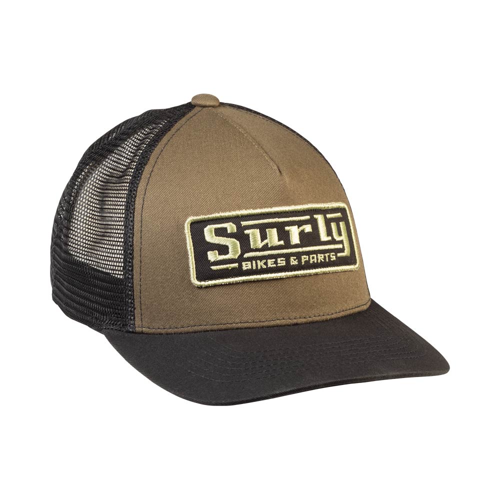 Assistant Executive Director Trucker Hat, front, green and black