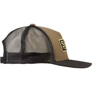 Assistant Executive Director Trucker Hat, side view, green and black