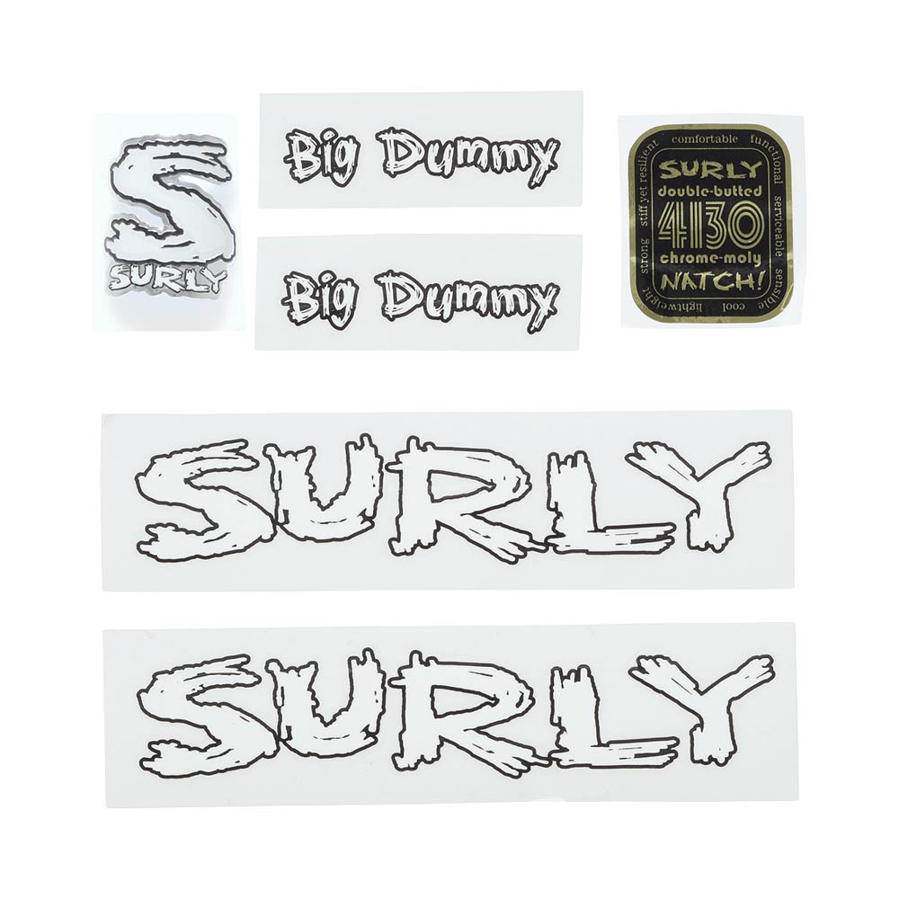 Big Dummy Decal Set, white