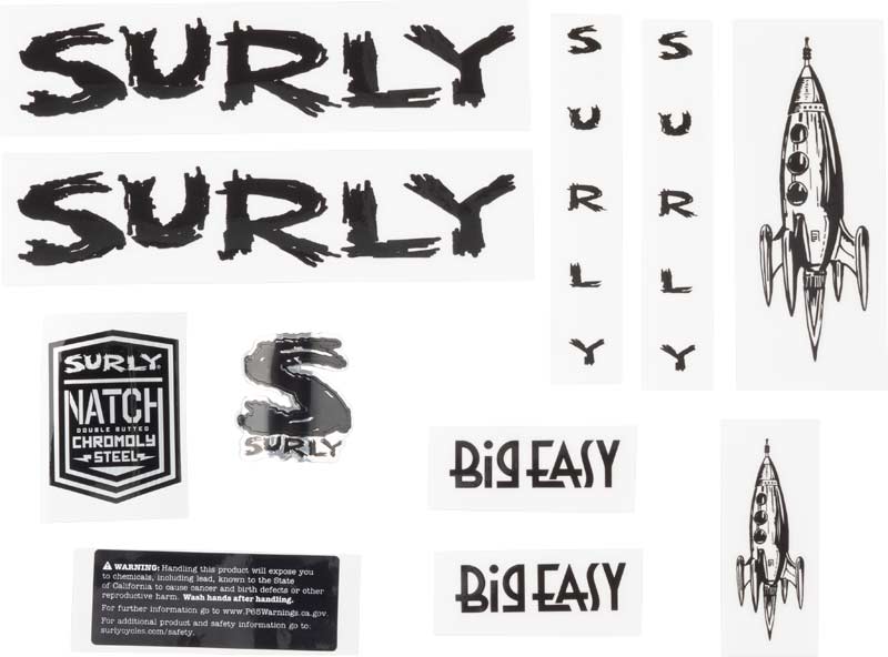 Big Easy Decal Set, black