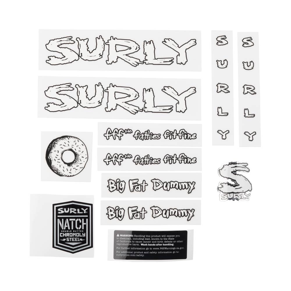 Big Fat Dummy Decal Set, white