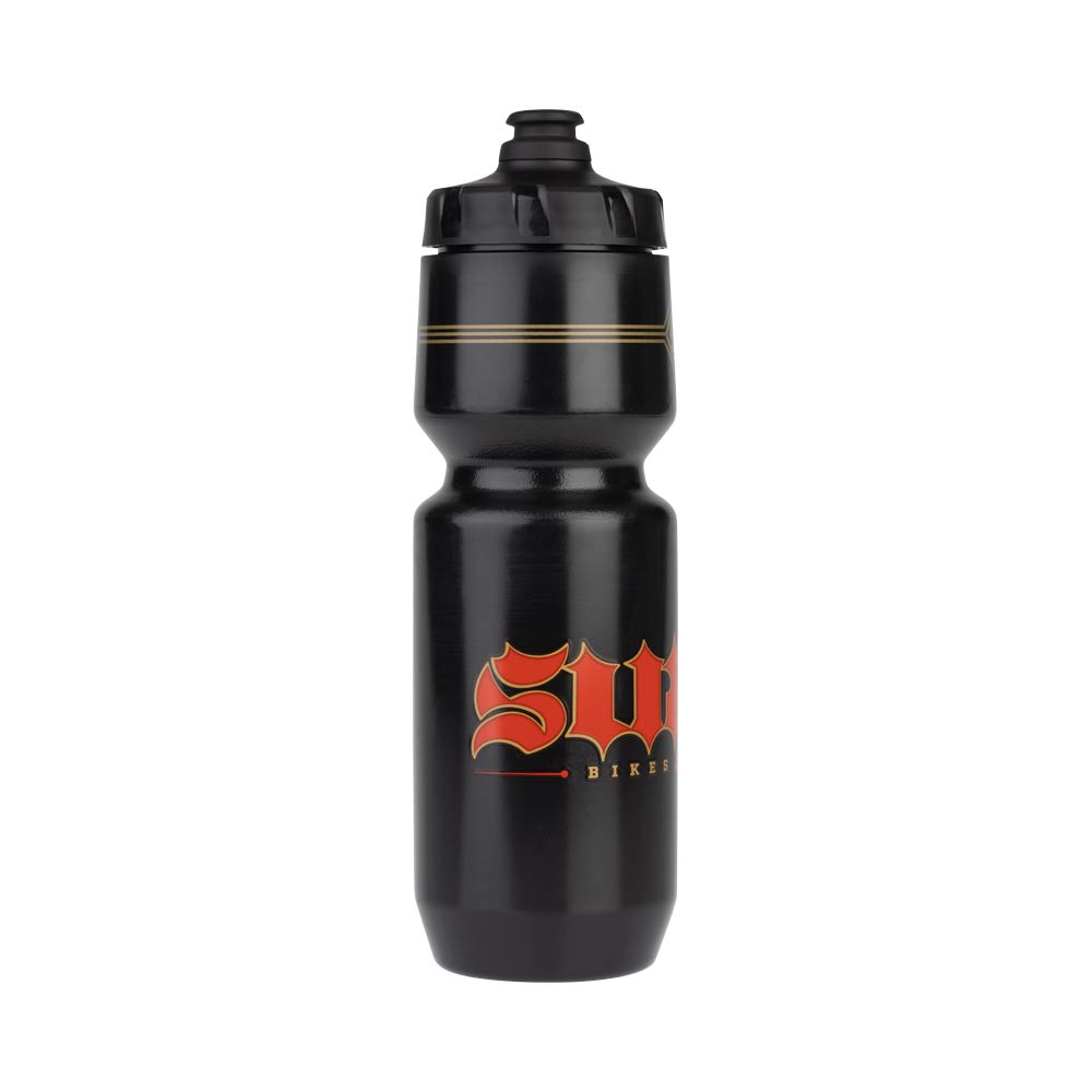 Surly Born To Lose Water Bottle, black, 26oz, on white background 