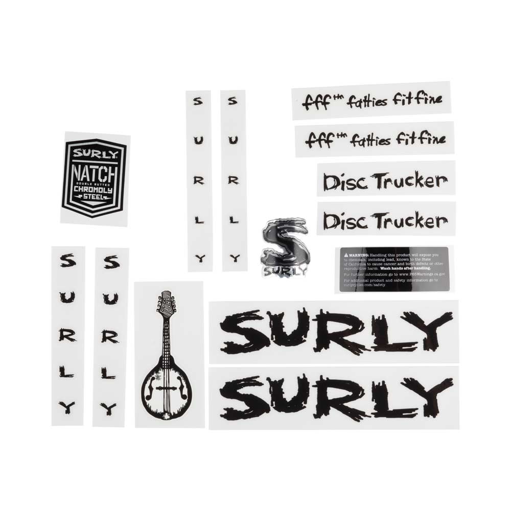 Disc Trucker Decal Set, black