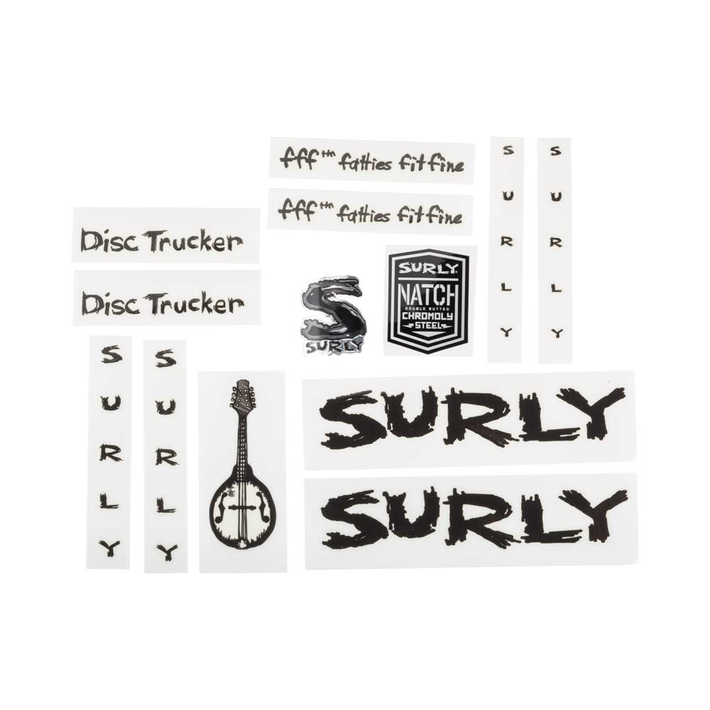 Disc Trucker Decal Set, metallic black