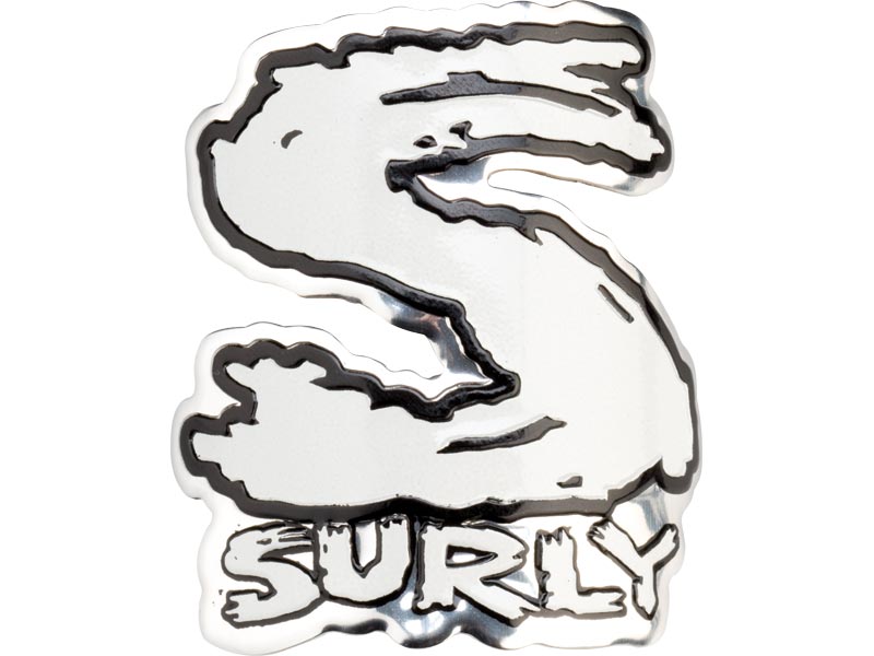 Surly Headbadge, white