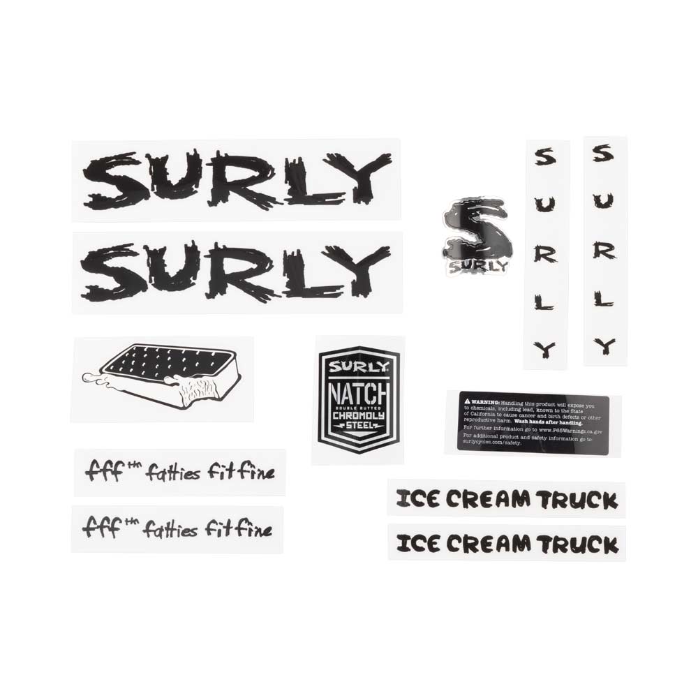 Ice Cream Truck Decal Set, black