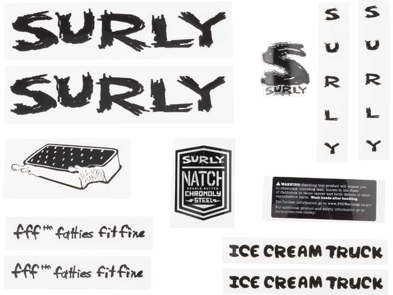 Ice Cream Truck Decal Set, black