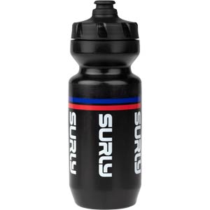 Surly Intergalactic Purist Water Bottle, black, 22oz, on white background