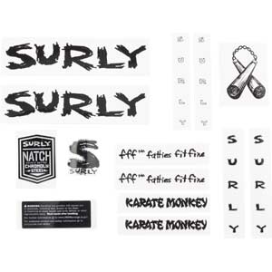 Karate Monkey Decal Set, black