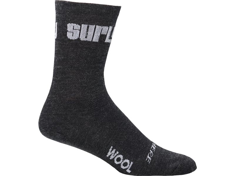 Surly Logo 5" Wool Sock, Black