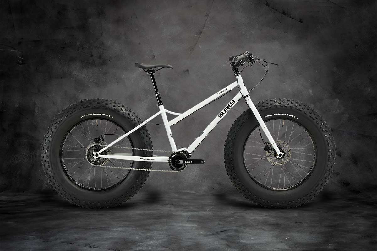 Surly Moonlander fat bike in Lunar Dust Gray side view