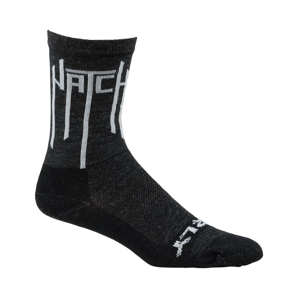 Surly Natch 5" Wool Sock, Black/White