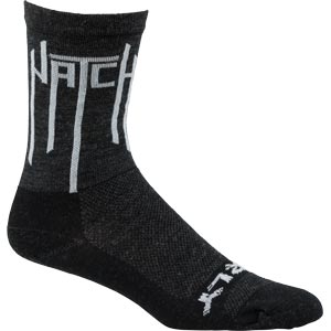 Surly Natch 5" Wool Sock, Black/White