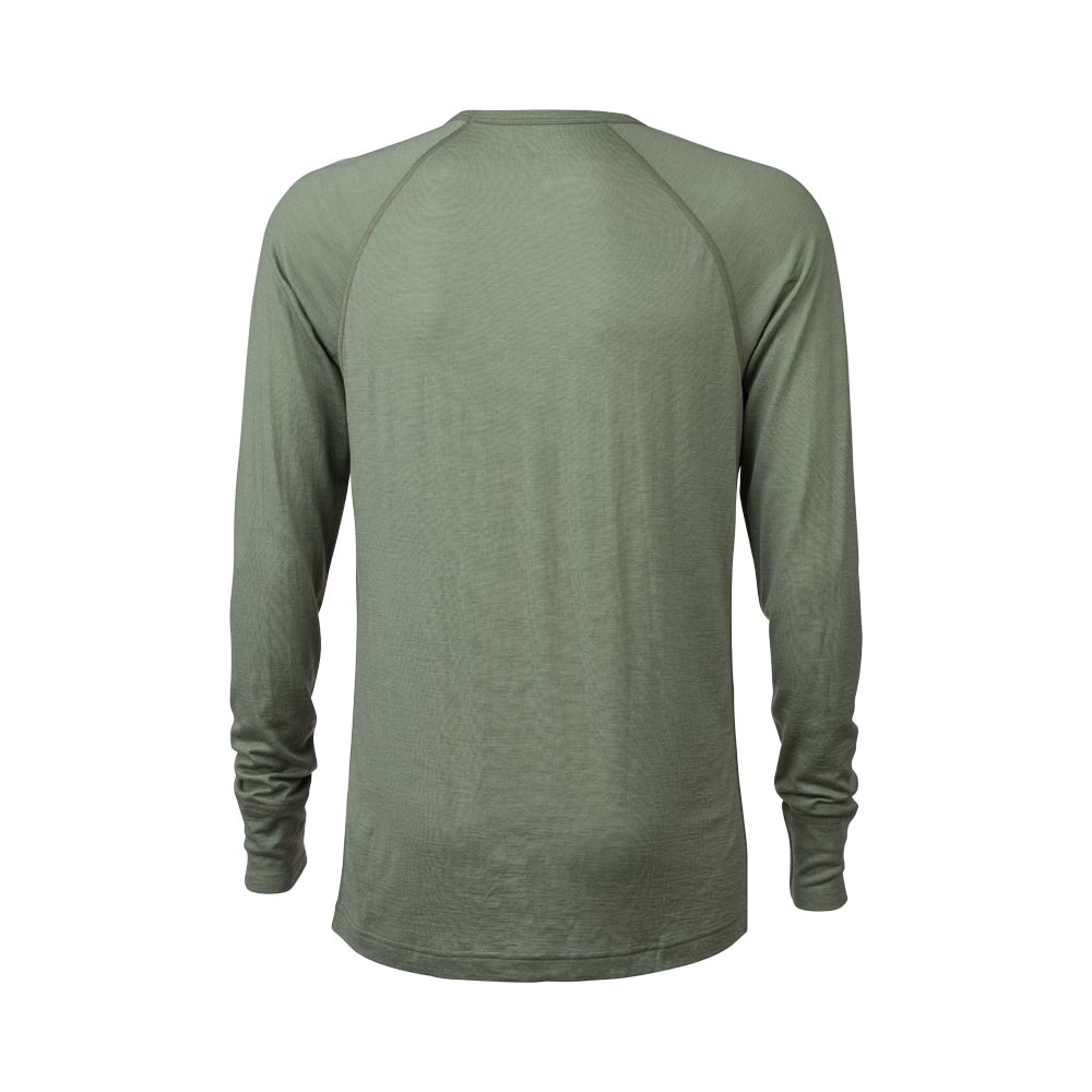 Surly Raglan Shirt Sage Green, back on white background