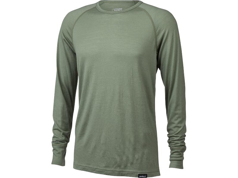 Surly Raglan Shirt Sage Green, front on white background