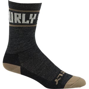 Surly Sports Logo 5" Wool Sock, Black/Cream