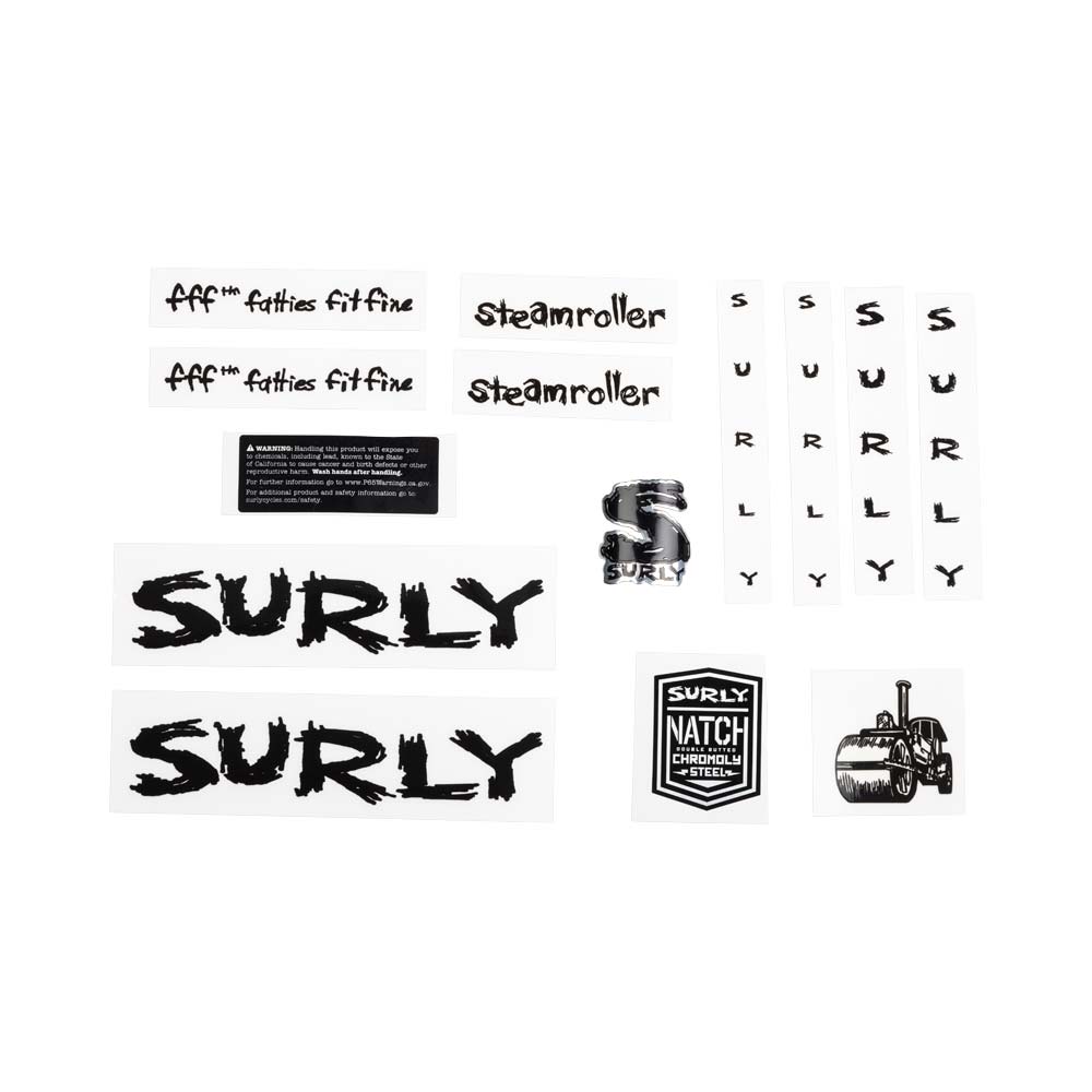 Steamroller Decal Set, black