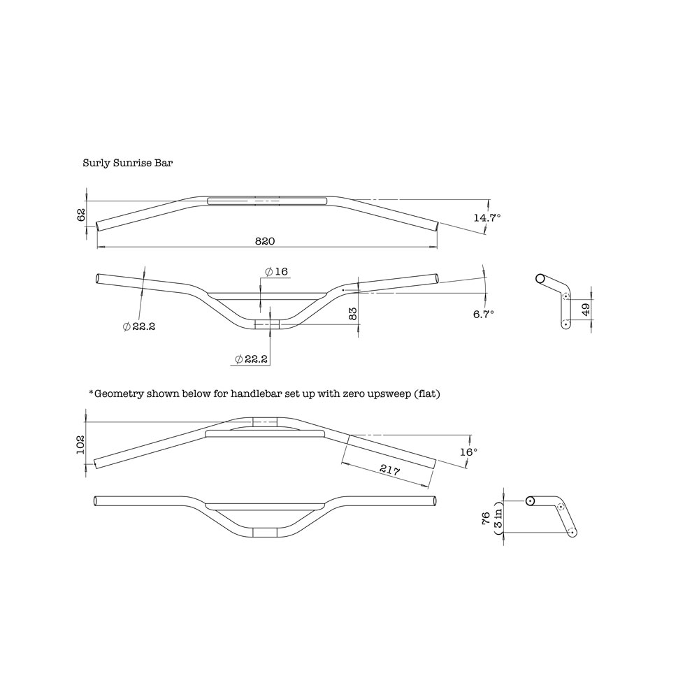 Surly Sunrise Handlebar Geometry